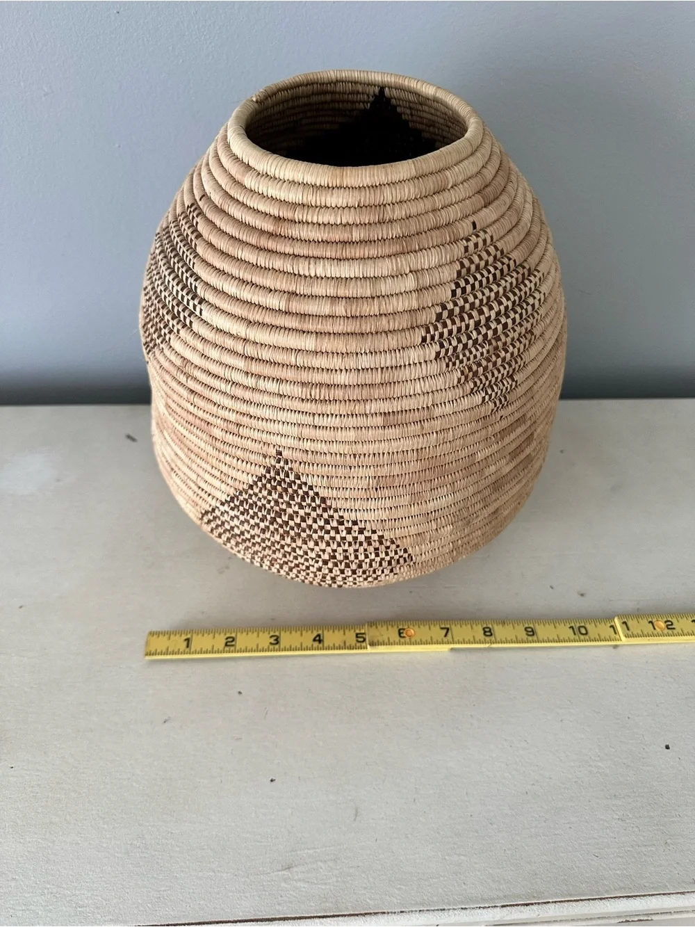 Africa African handmade woven basket brown large boho decor